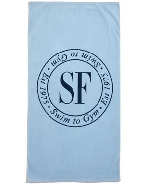 Seafolly Telo Da Mare Con Logo - Blu