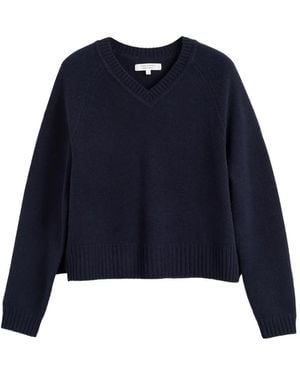 Chinti & Parker Trui Met Raglan Mouwen En V-Hals - Blauw