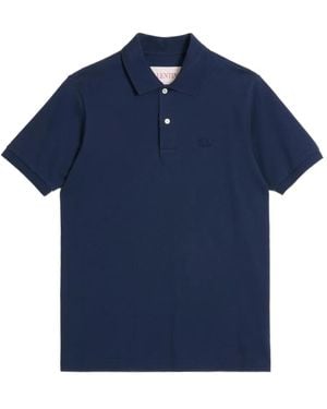 【関税&送料込】Valentino Garavani Ivory Linen Polo Shirt Valentino Garavani Cotton Polo Shirt with Signature VLogo