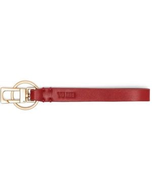 Yu Mei Lambskin Key Fob - White