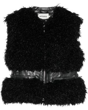 Apparis Weste aus Faux Fur - Schwarz