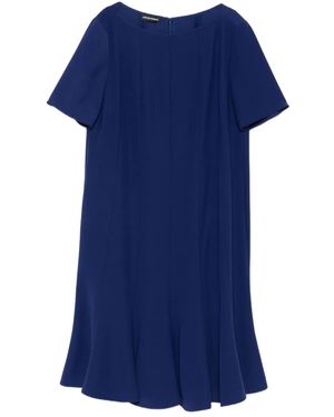 Emporio Armani Short-Sleeve Flared Dress - Blue