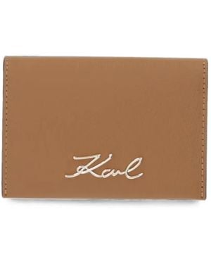KARL LAGERFELD Cartera K/Signature Plegable - Marrón
