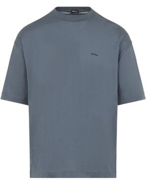 Kiton Logo-Embroidered T-Shirt - Blue