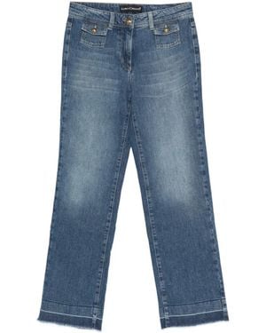 Luisa Cerano Patch-Pocket Flared Jeans - Blue