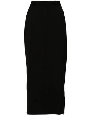 Helmut Lang ジップディテール マキシスカート - ブラック