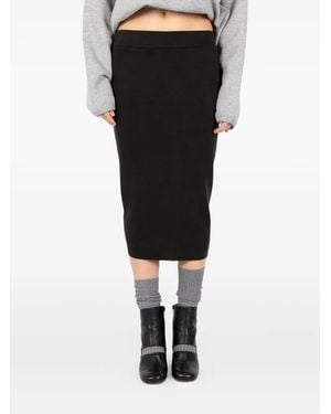 Societe Anonyme Cadil Ruched Midi Skirt - Black