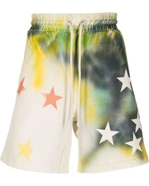 Palm Angels Joggingshorts Mit Sterne-Print - Grün