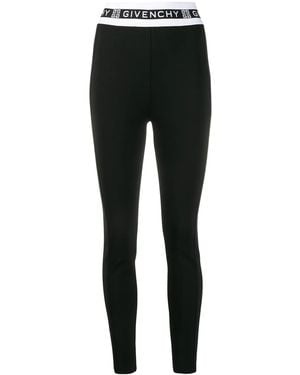 Givenchy Lettering Logo Border Leggings - Black