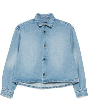 A.P.C. Button-Down Cropped Shirt - Blue