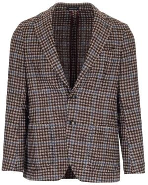 Al Duca d'Aosta Check Wool Blazer - Brown
