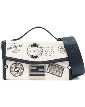 Fendi Baguette Soft Trunk Messenger Bag - Metallic