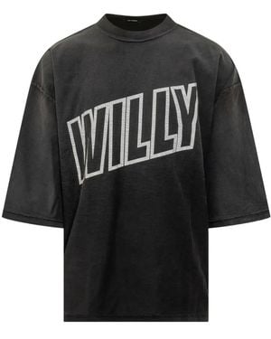 Willy Chavarria T-Shirt mit Logo-Print - Schwarz
