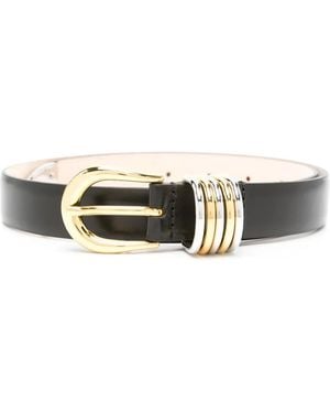 DEHANCHE Hollyhock Leather Belt - Black