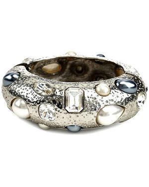 Kenneth Jay Lane Pulsera con detalle de perlas - Blanco