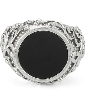 Emanuele Bicocchi Arabesque Onyx Ring - Black
