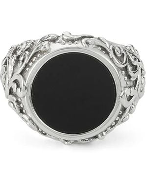 Emanuele Bicocchi Arabesque Onyx Ring - Black