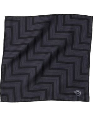 Versace Medusa-Print Scarf - Blue