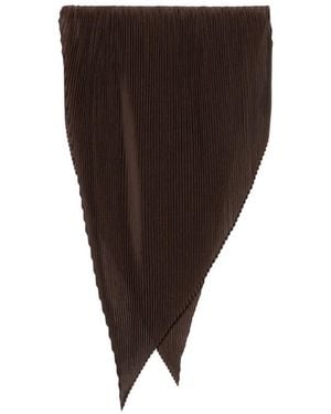 Homme Plissé Issey Miyake Triangular-Shape Scarf - Brown
