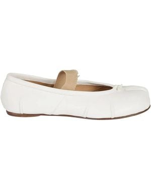 Maison Margiela Tabi Elastic-Band Ballerina Flats - White