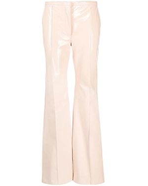 Philosophy Di Lorenzo Serafini High-Shine Finish Wide-Leg Trousers - Pink