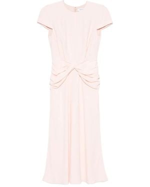McQueen Twist-Detail Midi Dress - Pink