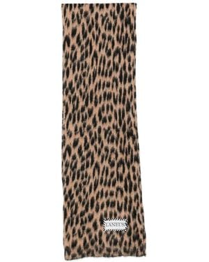 Laneus Schal Mit Leopardenprint - Natur