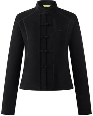Shanghai Tang Veste Boutonnée À Détail Noué - Black