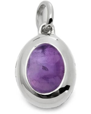 Monica Vinader Collar De Cadena Barbada Con Piedra De Nacimiento De Febrero - Rosa