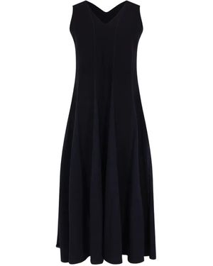 CFCL V-Neck Pleated Midi Dress - Black