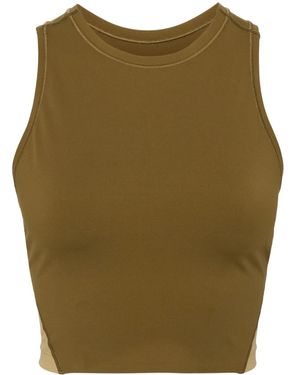 On Shoes Movement Panelled Crop Top - Green