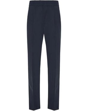 ZEGNA Elastic-Waistband Trousers - Blue