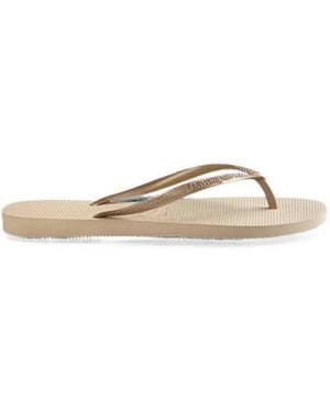 Havaianas Infradito Slim Con Logo Goffrato - Metallizzato
