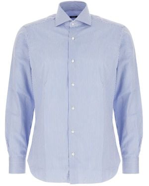 Barba Napoli Striped Long-Sleeve Shirt - Blue