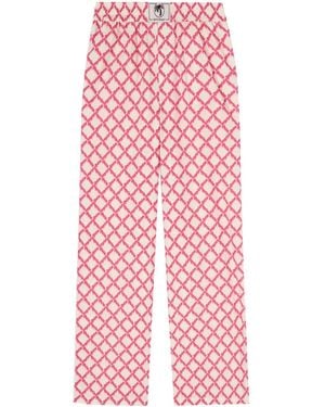 Palm Angels Logo Split Pants - Red