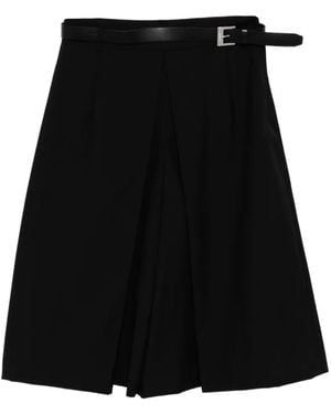 Juun.J Belted Pleated Skort - Black