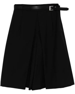 Juun.J Belted Pleated Skort - Black