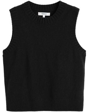 Chinti & Parker Crew-Neck Ribbed Vest - Black