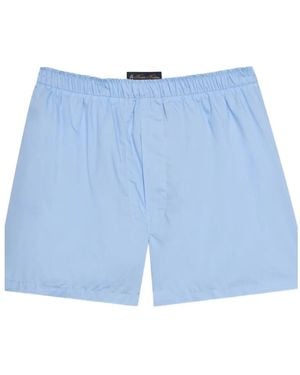 Brooks Brothers Cotton Poplin Boxers - Blue