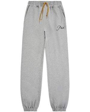 Rhude Pantalones De Chándal Con Logo Bordado - Gris