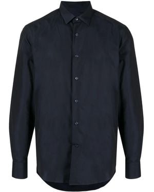 Lanvin Spread-Collar Cotton Shirt - Blue