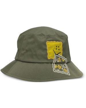 Kapital Flower-Embroidered Hat - Green