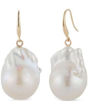 Mateo 14Kt Gelbgoldohrringe Mit Perlen - Weiß