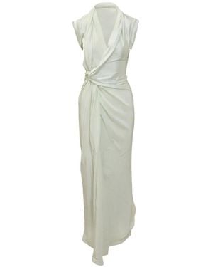 Victoria Beckham Asymmetric Twist Dress - White