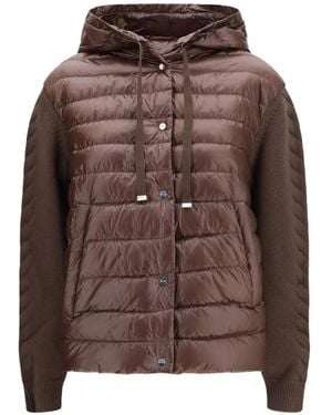 Herno Quilted Panelled Jacket - Brown