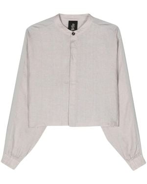 Thom Krom Cropped Linen Shirt - White