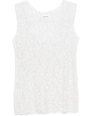 P.A.R.O.S.H. Haut Noodles À Sequins - White