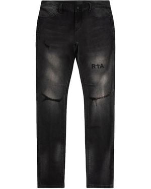 RTA Distressed Bootcut Jeans - Black