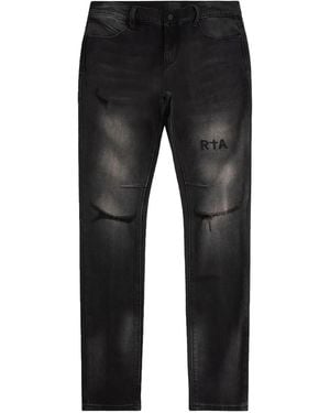 RTA Distressed Bootcut Jeans - Black