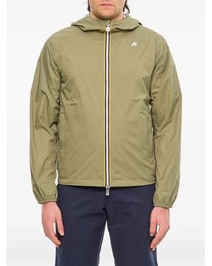 K-Way Logo-Patch Jacket - Green